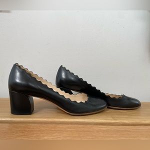 Chloe Scalloped Heel Pump